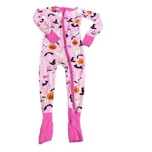 Little Sleepies "Glowing Ghouls" bamboo baby zippy size 2T Halloween